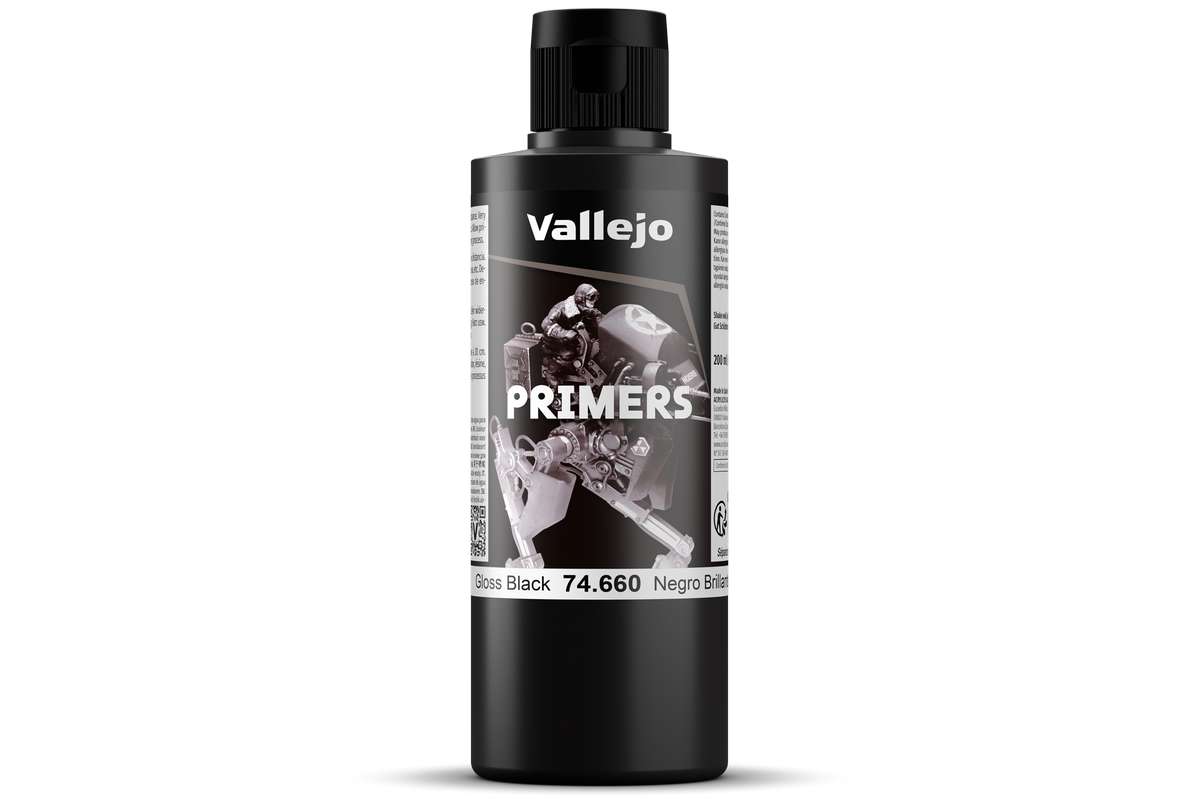 Auxiliary Gloss Black Primer, 200ml.